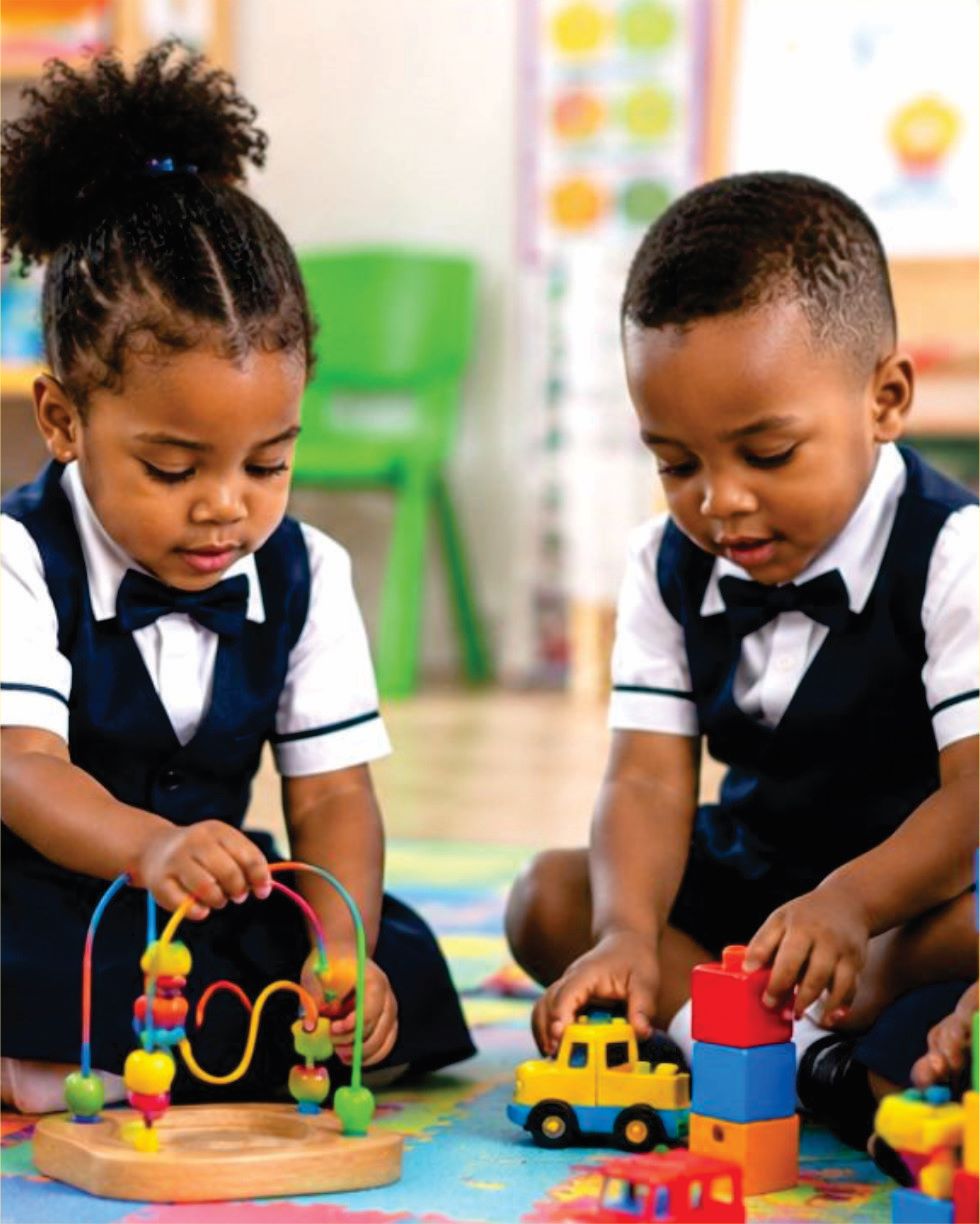 nursery school children plying
